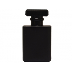 Butelka szklana perfumeryjna FOR.OLD 30 ml , czarna z atomizerem i nasadką ozdobną STH8210, S016b, zakręcana